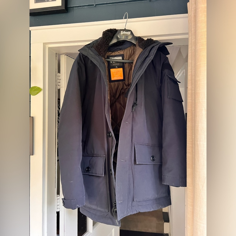J Crew nordic parka blue size small